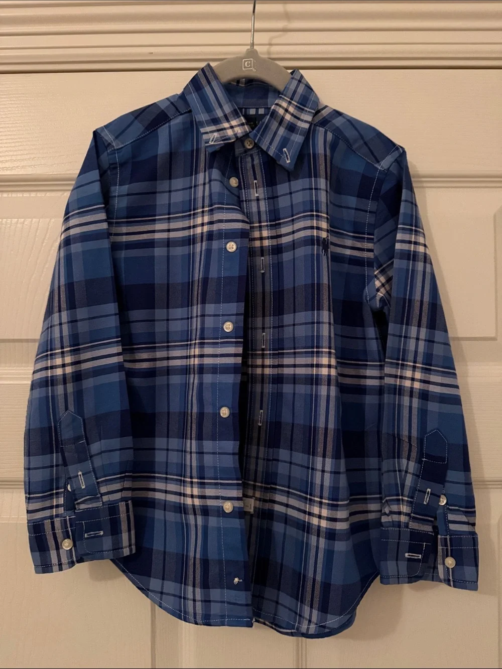 Ralph Lauren Blue Plaid Button-Down Shirt
